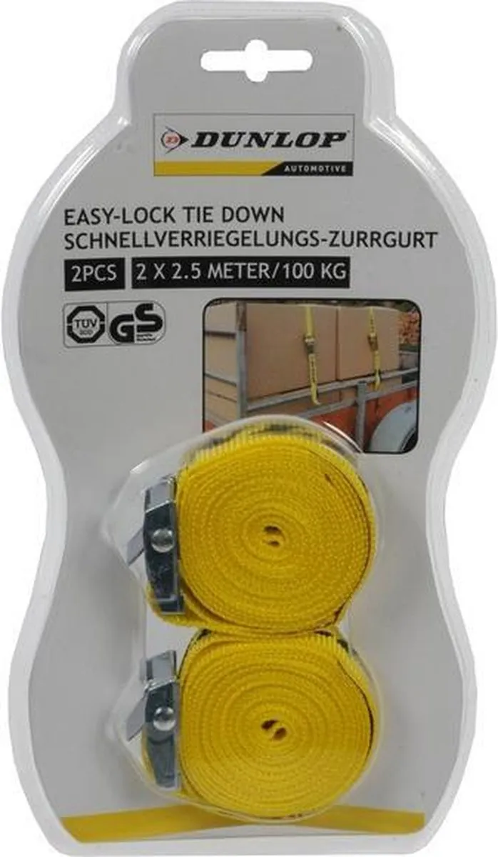 Dunlop Spanband Geel 25x2500mm - 100kg - 2 Stuks - afbeelding 2 van 2