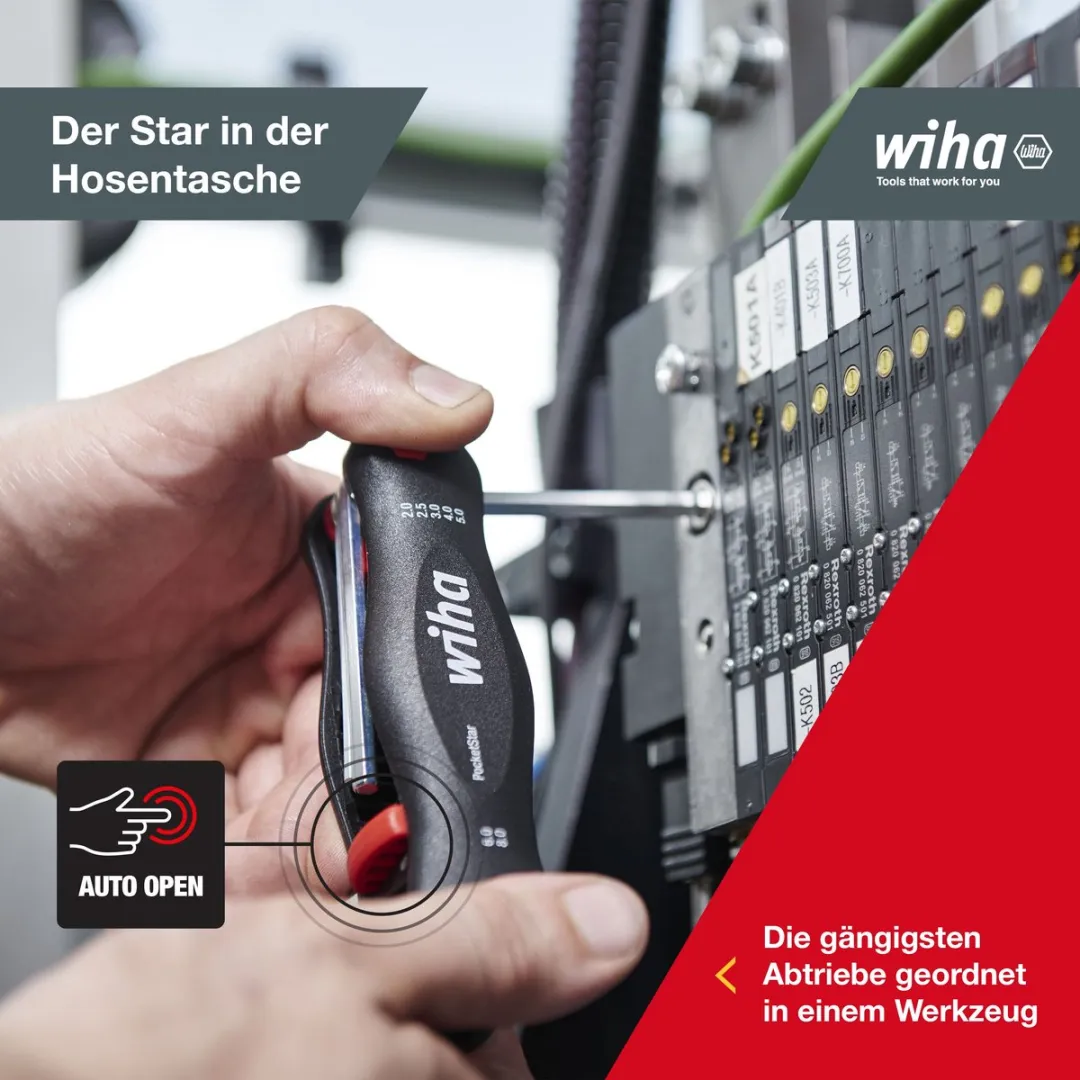 Wiha PocketStar Zeskant 7-delig SB-versie 23037 - Zilver/Zwart