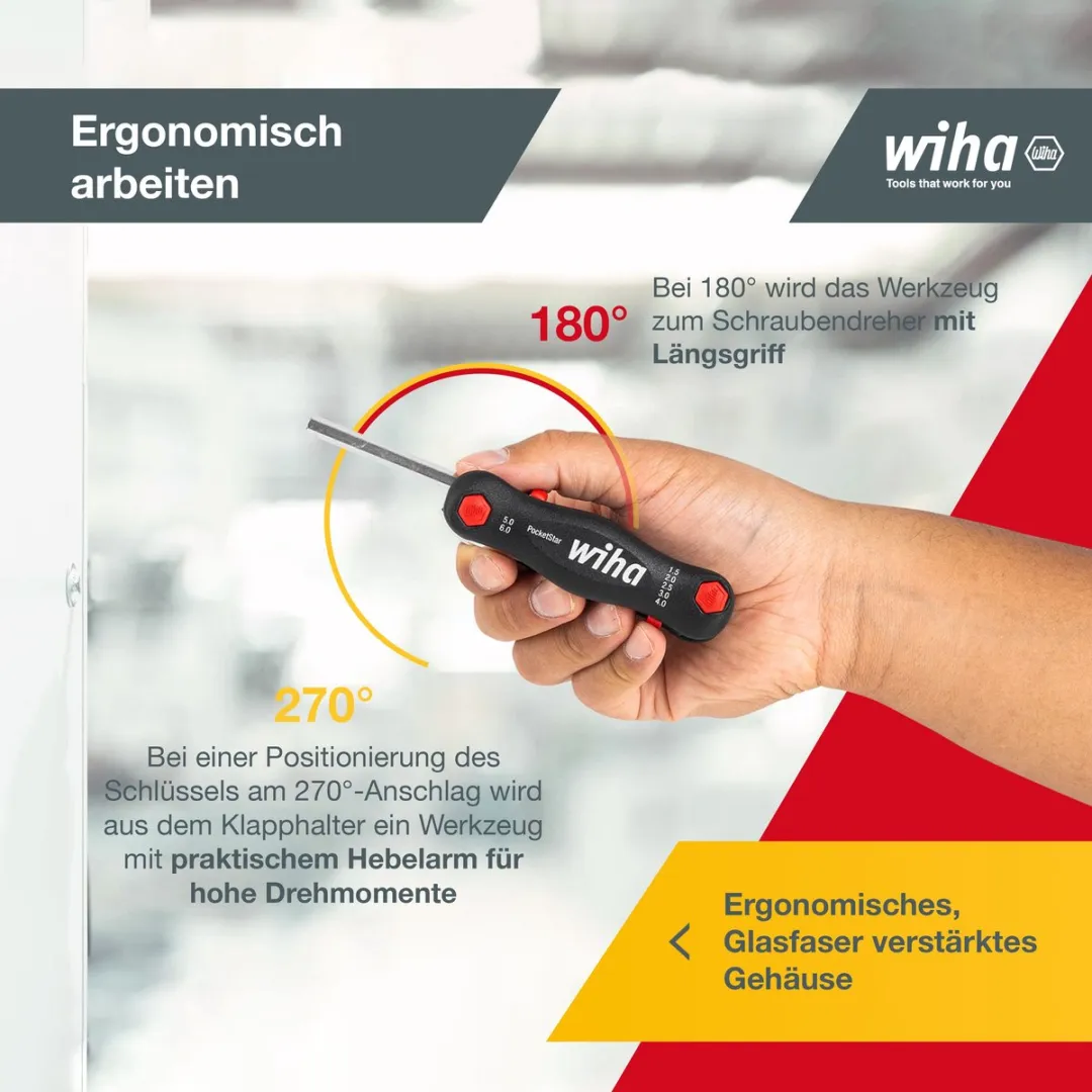 Wiha PocketStar Zeskant 7-delig SB-versie 23037 - Zilver/Zwart - afbeelding 6 van 6