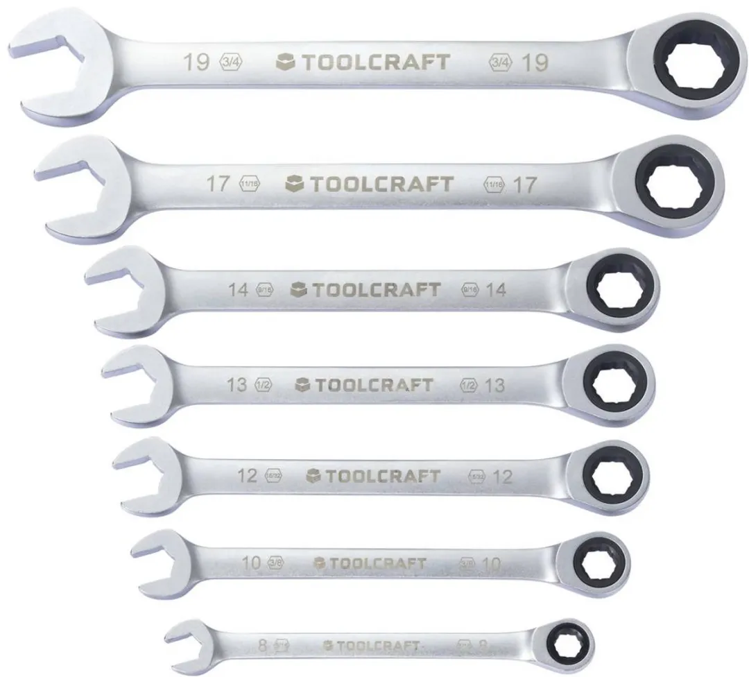 TOOLCRAFT TO-9626412 Ringsleutelset 7-delig 8-19mm