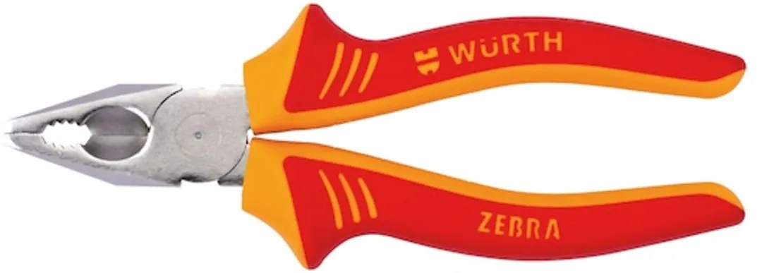 Würth VDE Combinatietang DIN ISO 5746 IEC 60900 - Oranje/Rood/Zilver