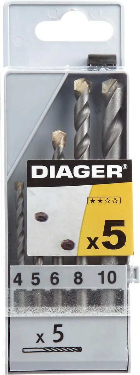 Diager Set Boormachineboren Multi Gebruik 5-delig