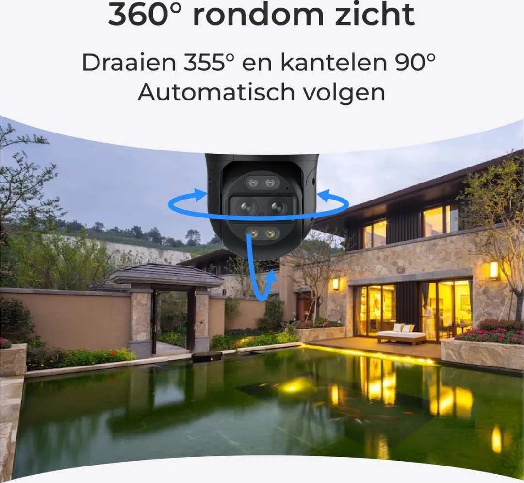 Reolink Trackmix PoE 4K Beveiligingscamera - Automatische Zoom-Tracking - Wit