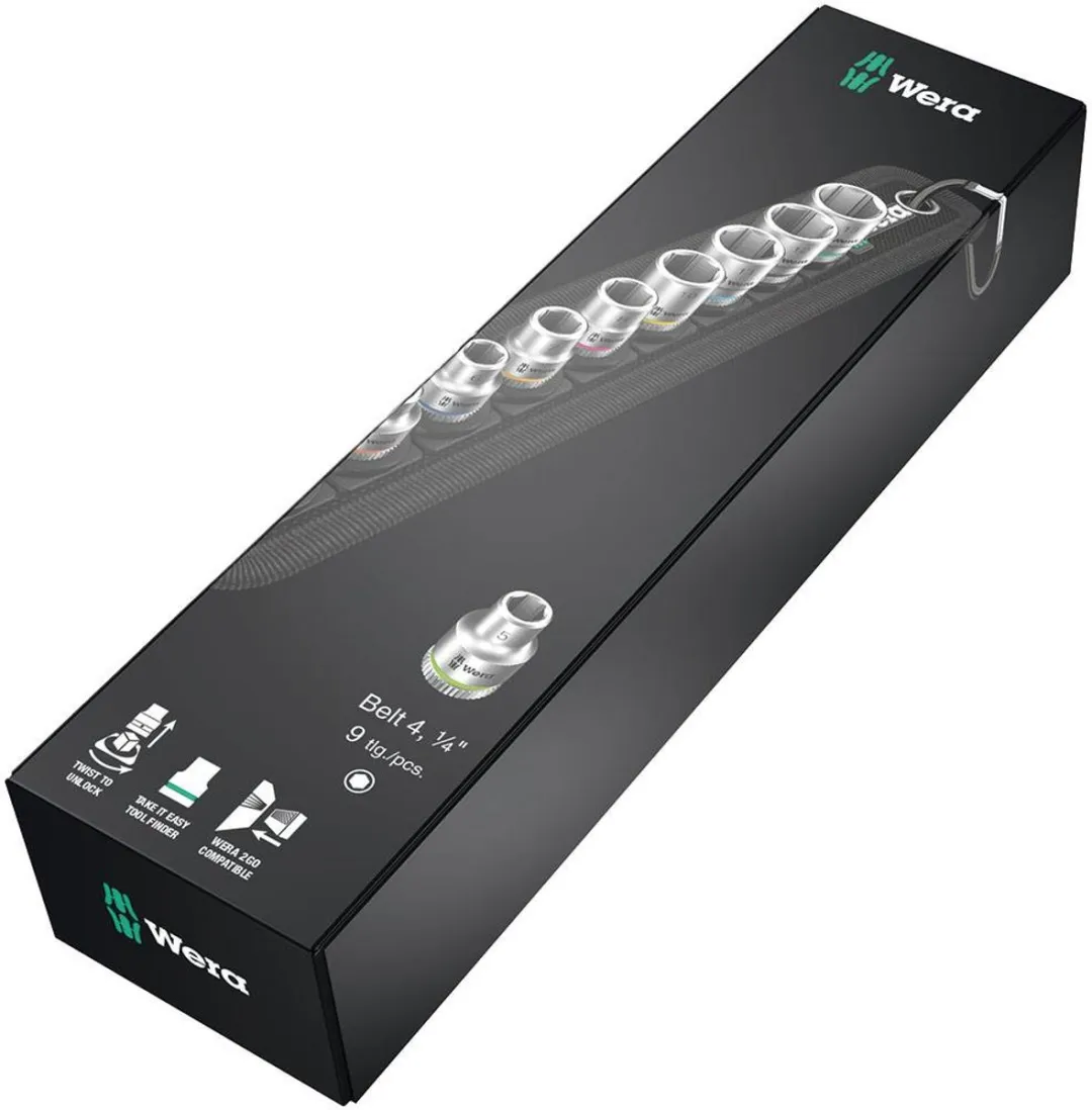 Wera 5003883001 Zyklop Doppenset 9-delig - 1/4"