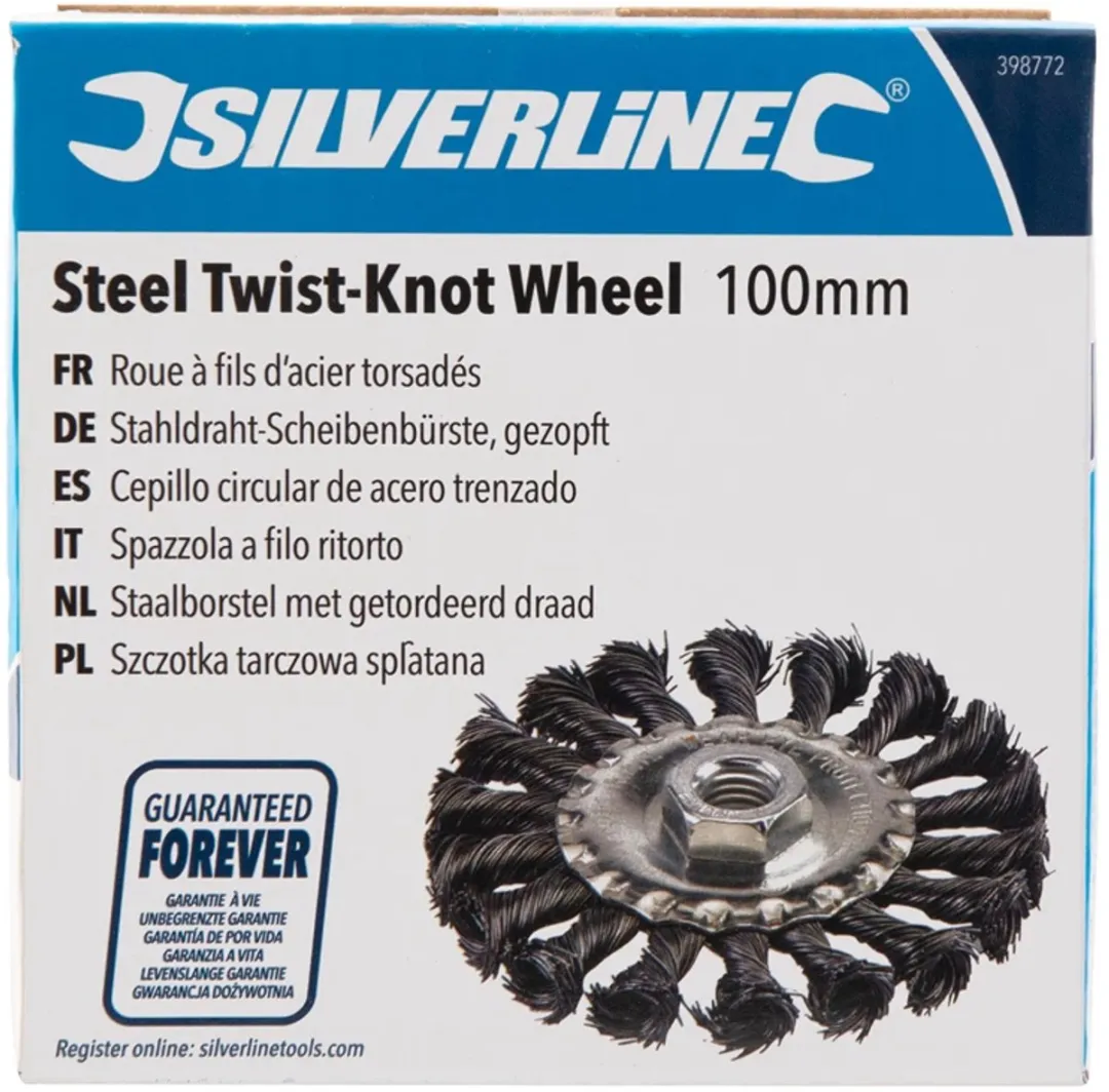 Silverline Staalborstel Ø100mm - Metaal/steen - 12.500 min-1