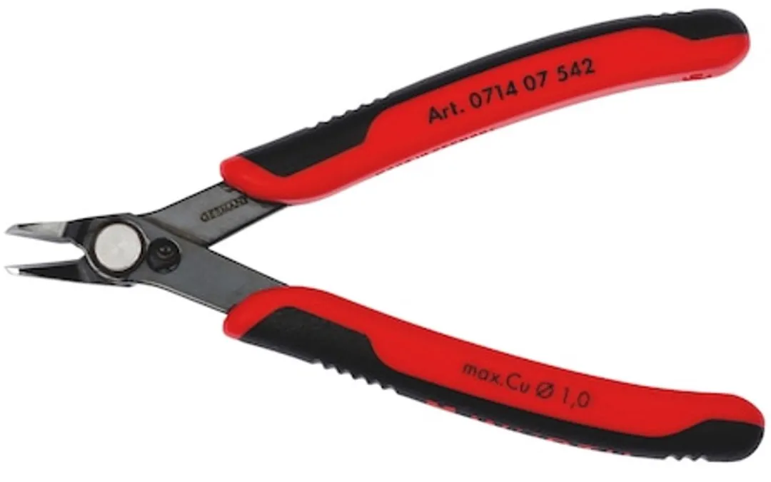 Würth 2C-Super Knips Elektronica-tang - Rood/Zilver/Zwart