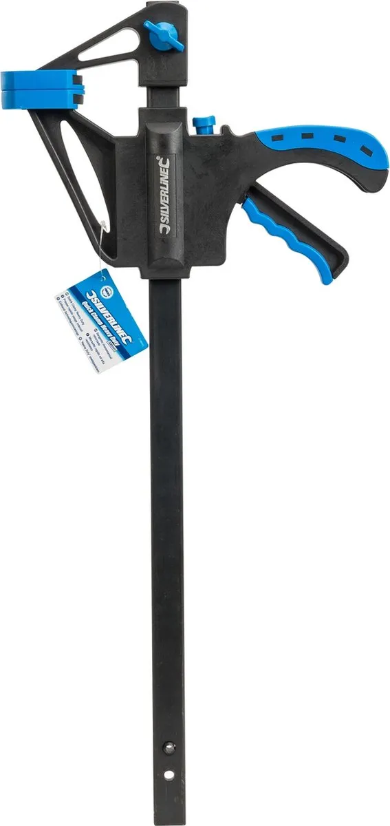 Silverline Snelspanklem - Heavy Duty - 300 mm - Lichtgewicht Nylon Kaken - Enkelhandig Gebruik