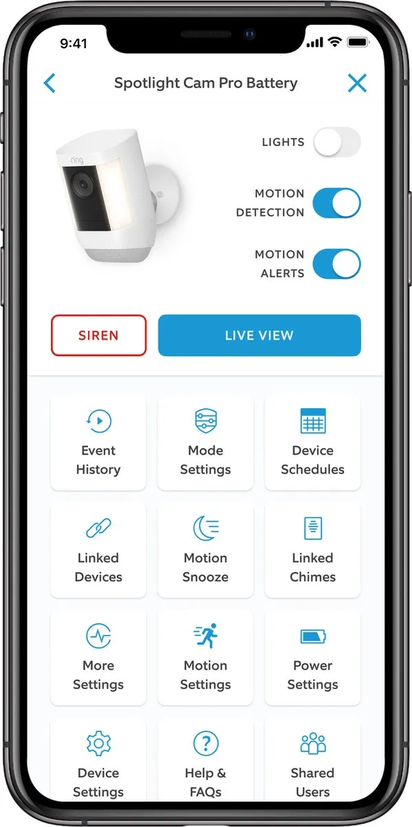 Ring Spotlight Cam Pro Wired Beveiligingscamera 2K - Wit