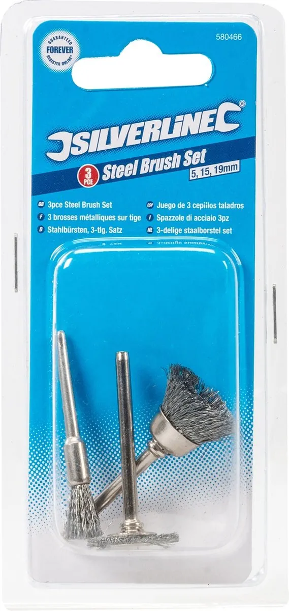 Silverline Staalborstel Set 3-delig Ø5/15/20mm