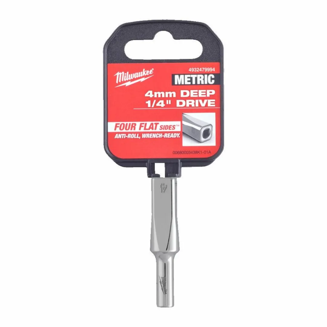 Milwaukee 4932479994 ¼˝ 4mm Diepe Dop - Blauw - afbeelding 2 van 2