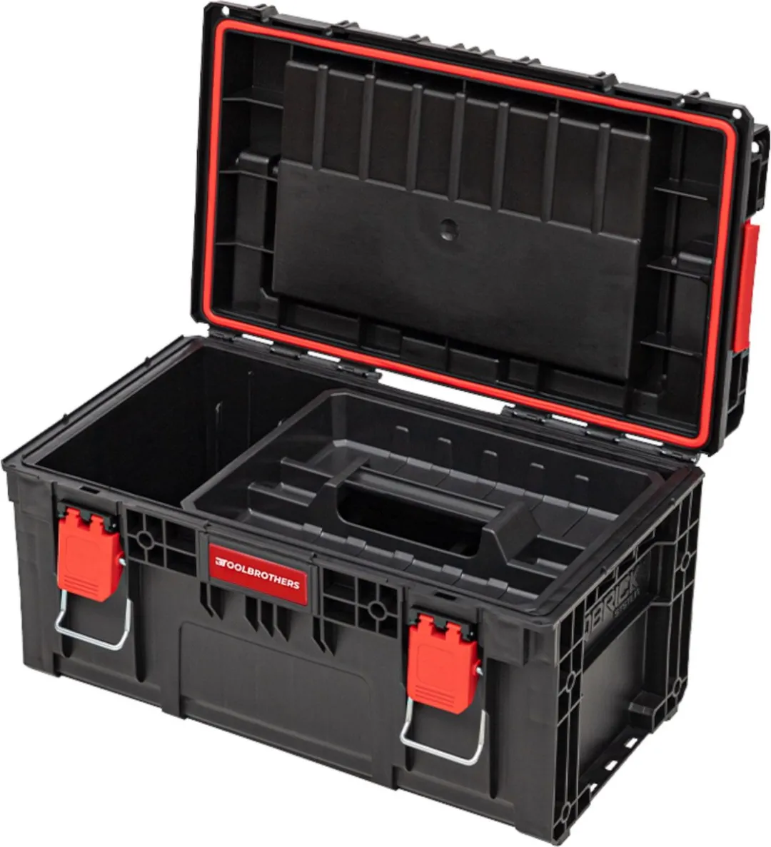 Toolbrothers RHINO XL Gereedschapskoffer ECO Handling+ L - IP66 - Rood/Zwart - afbeelding 2 van 6