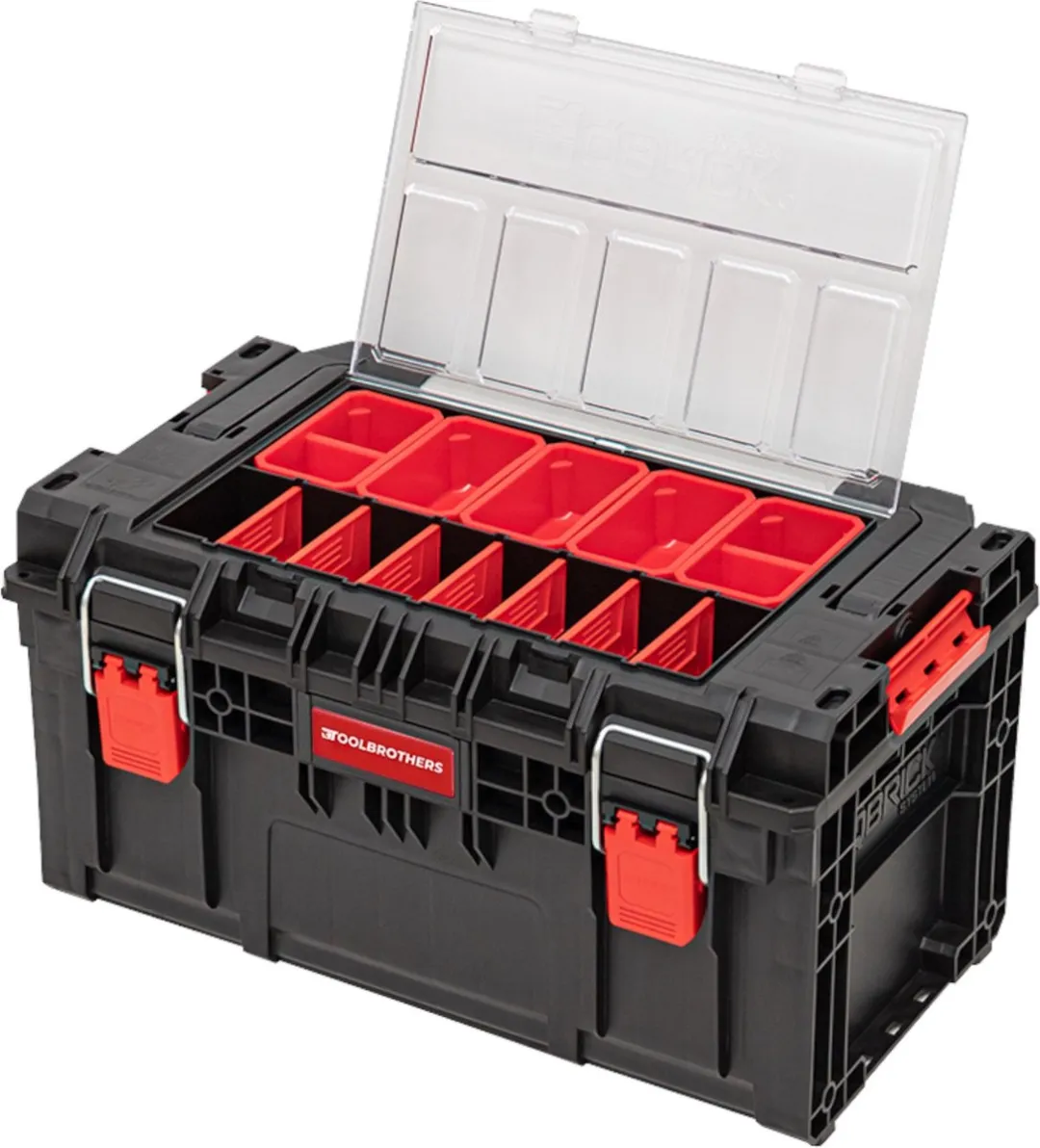 Toolbrothers RHINO XL Gereedschapskoffer ECO Handling+ L - IP66 - Rood/Zwart - afbeelding 3 van 6