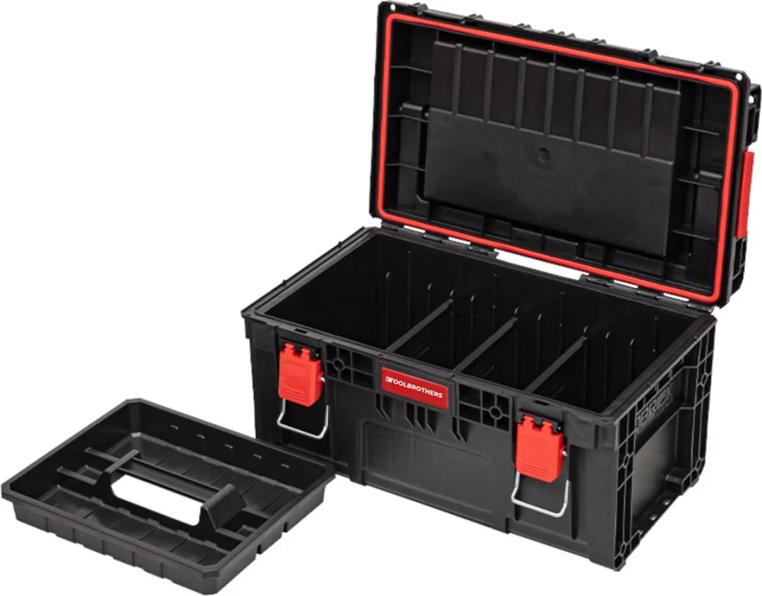 Toolbrothers RHINO XL Gereedschapskoffer ECO Handling+ L - IP66 - Rood/Zwart - afbeelding 5 van 6