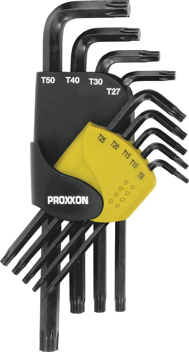 Proxxon Industrial TX Haakse Schroevendraaierset 9-delig - T8 t/m T50