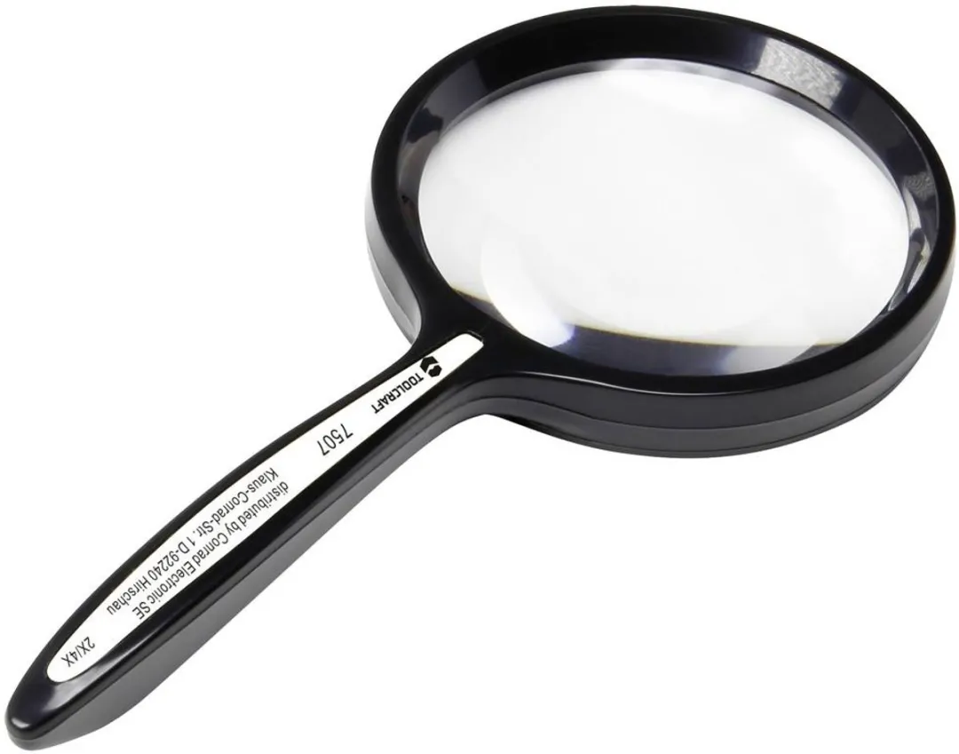TOOLCRAFT TO-8976468 Vergrootglas 2x/4x - Ø76mm - Zwart