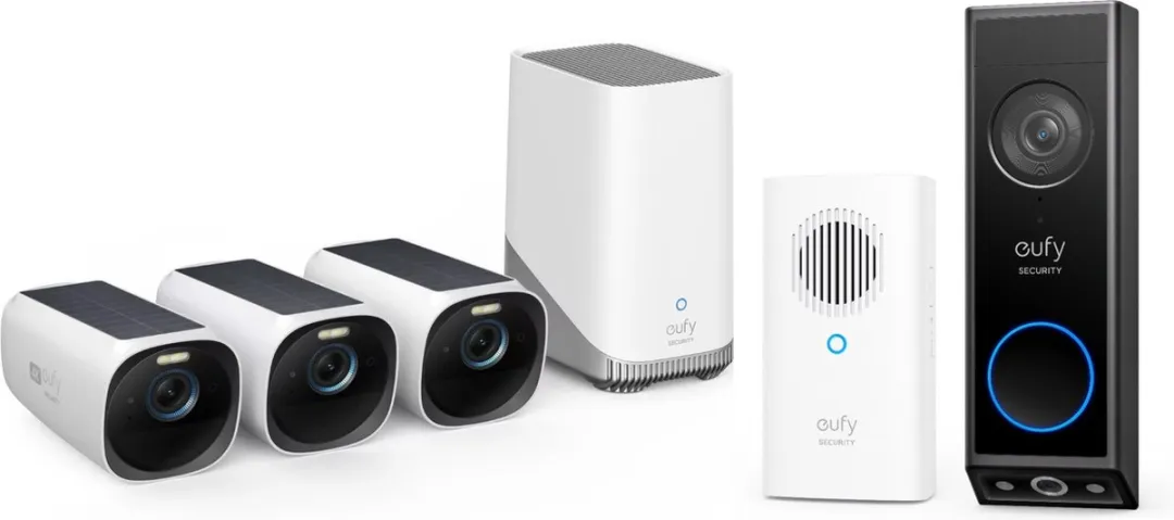 Eufy eufyCam 3 T88713W1 + E340 Deurbel Set