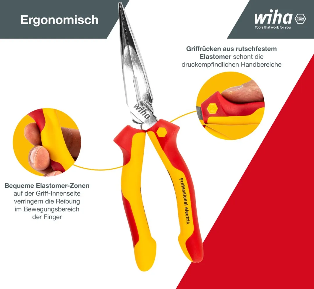 Wiha Punttang Professional Electric 26727 - Geel/Rood