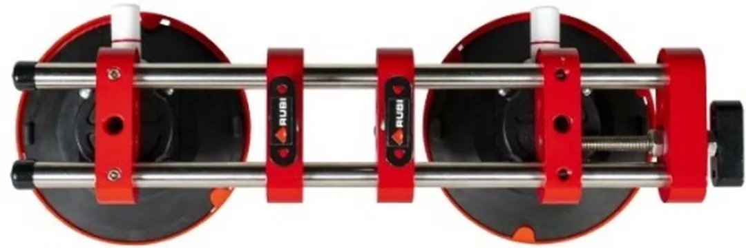 Rubi Nivelleercorrector - 2 Zuignappen Ø20cm - Zwart/Rood