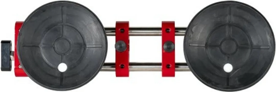 Rubi Nivelleercorrector - 2 Zuignappen Ø20cm - Zwart/Rood