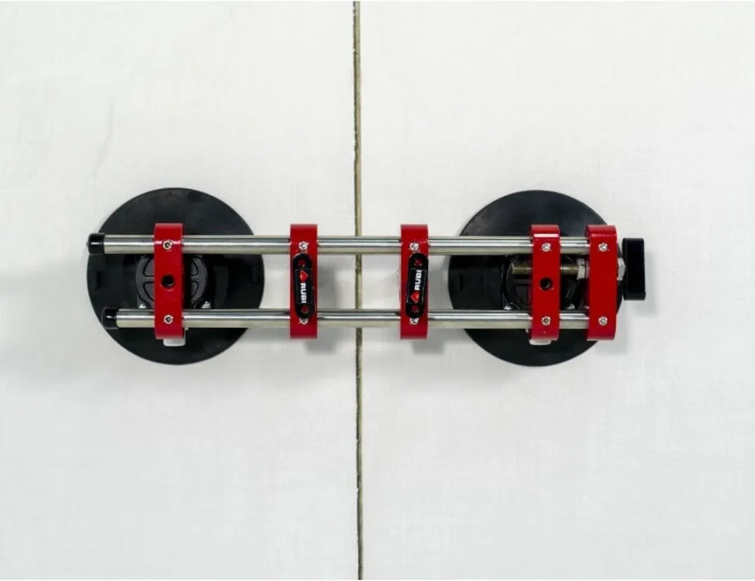 Rubi Nivelleercorrector - 2 Zuignappen Ø20cm - Zwart/Rood - afbeelding 6 van 6