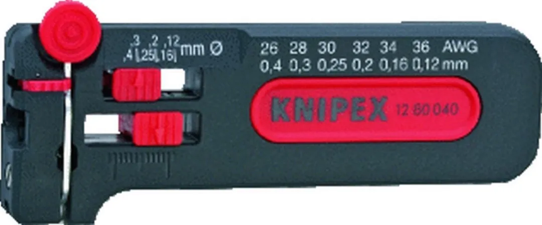 Knipex 12 80 040 SB Draadstripper Geschikt voor: CU-kabel 0.12 tot 0.4 mm