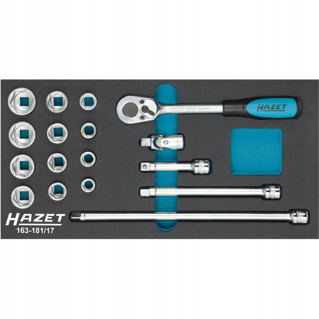 Hazet 163-181/17 Gereedschapsset 17-delig - 3/8" Aandrijving