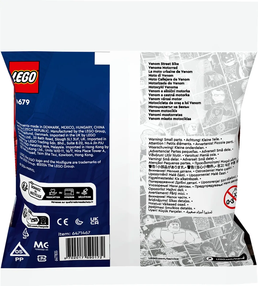 LEGO Marvel Venom Motorfiets 30679 - 53 Stukken - Meerkleurig
