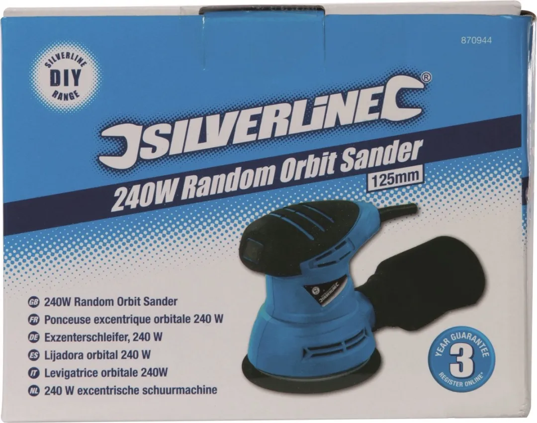 Silverline Excentrische Schuurmachine 125mm 240W