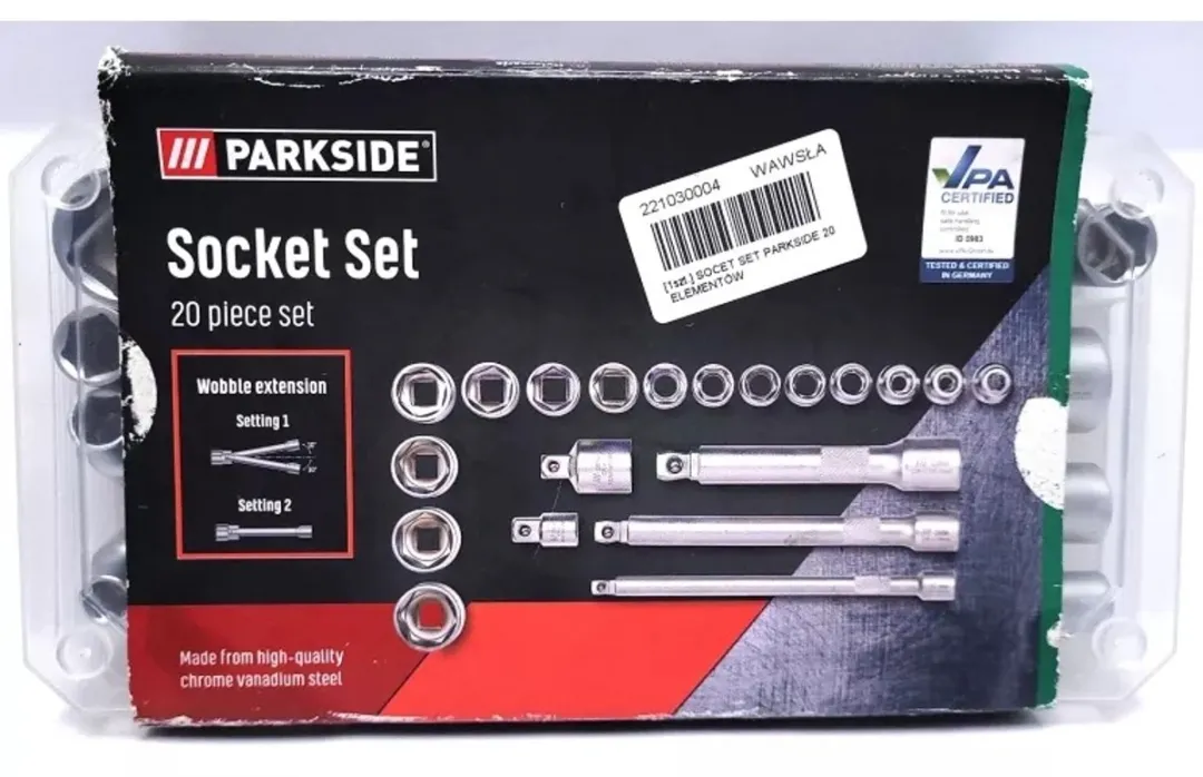 PARKSIDE Dopsleutelset 3/8" 20-delig - 20 Stuks