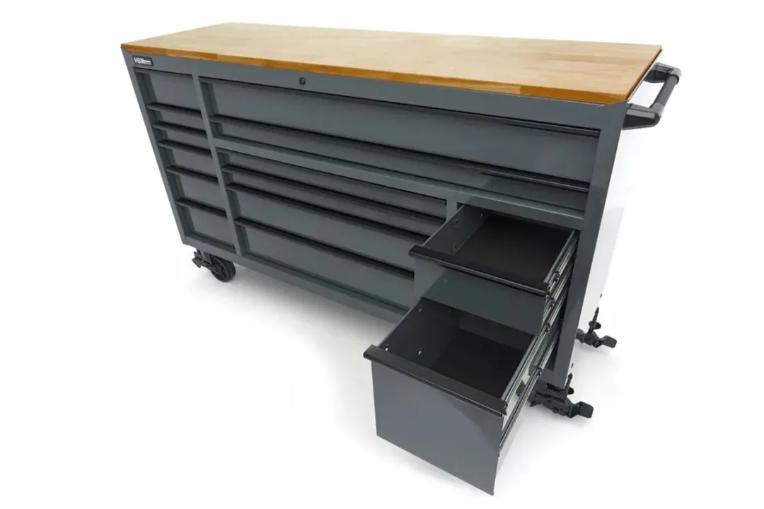 HBM H133342 Gereedschapswagen 8 Laden - 142cm Grijs - afbeelding 6 van 6