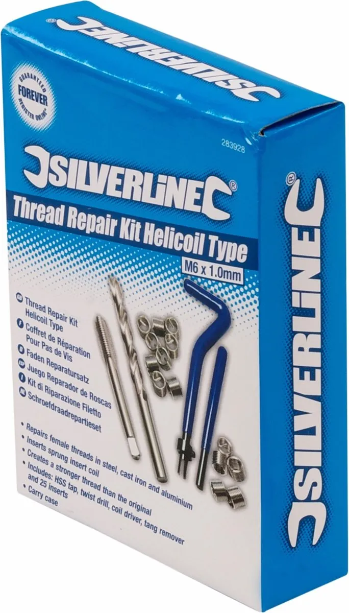Silverline Schroefdraad Reparatieset M6 x 1.0mm - 30 Stuks