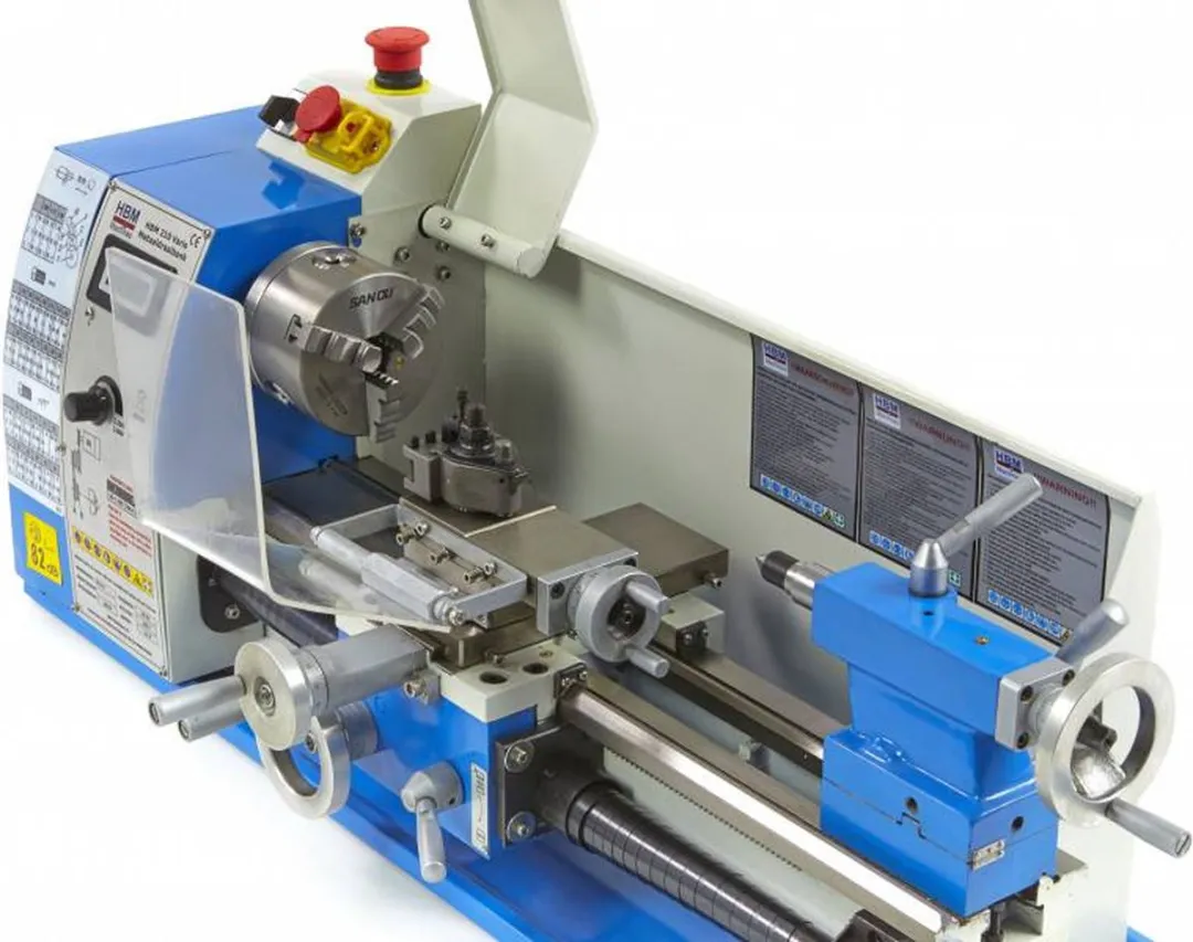 HBM Metaaldraaibank 210x400 Vario 600W - 3-klauwplaat 100mm