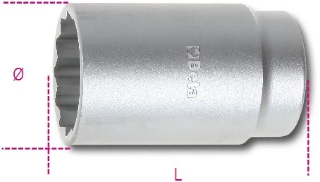 Beta 1/2" Dospladdoppen 24mm 12-kant - 1 Stuk