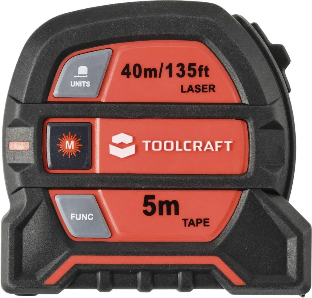 TOOLCRAFT 2-in-1 Laserafstandsmeter 40m - met meetlint