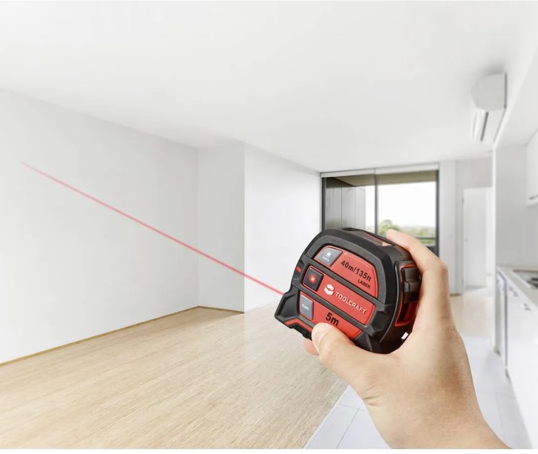 TOOLCRAFT 2-in-1 Laserafstandsmeter 40m - met meetlint