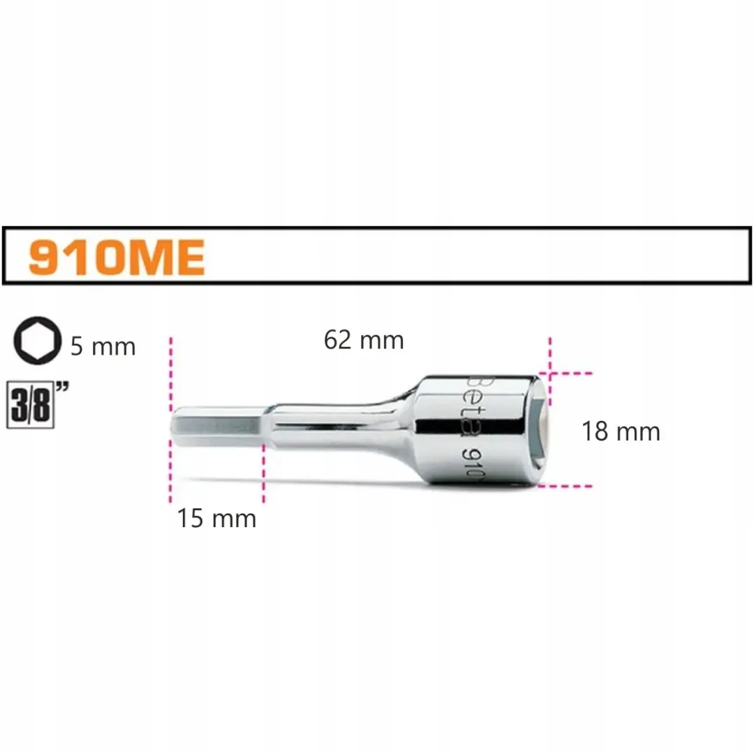 Beta Doplagsleutel 3/8" 5mm