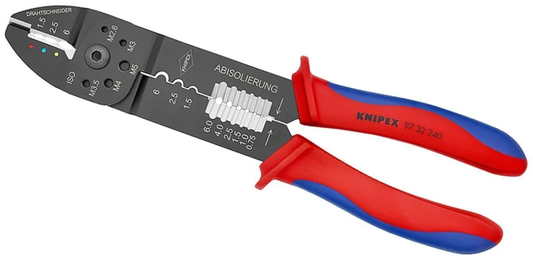 Knipex 97 32 240 Krimptang Geïsoleerde Kabelschoenen 1.5-6mm²