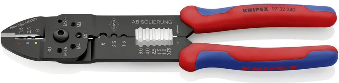 Knipex 97 32 240 Krimptang Geïsoleerde Kabelschoenen 1.5-6mm²