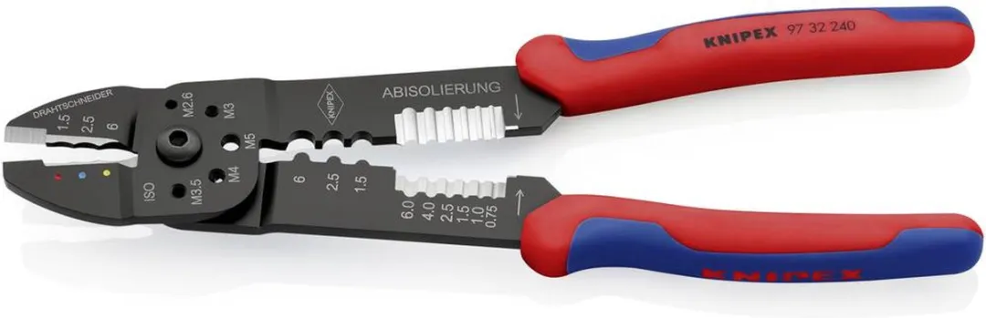 Knipex 97 32 240 Krimptang Geïsoleerde Kabelschoenen 1.5-6mm²
