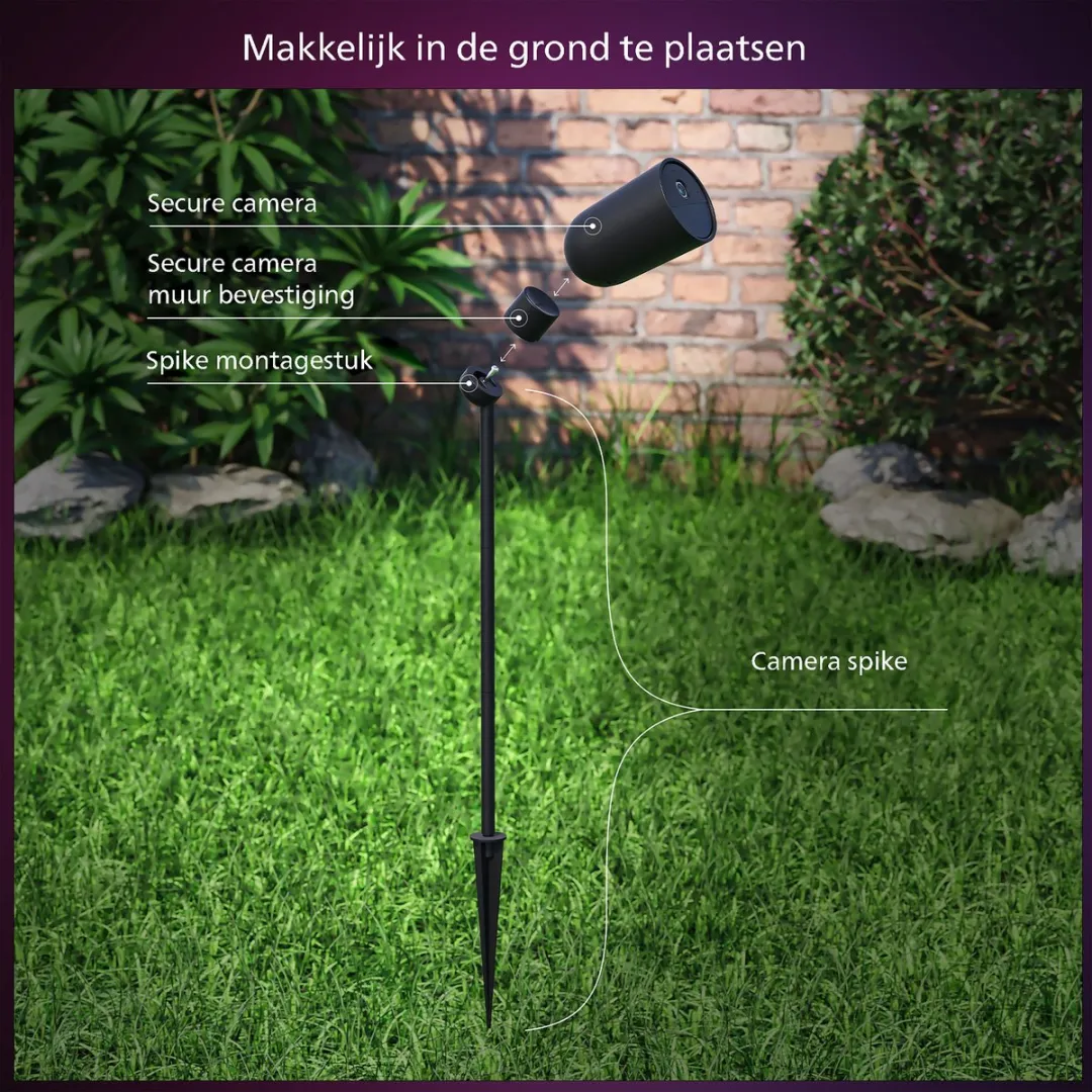 Philips Hue Secure Camera Spike - Zwart