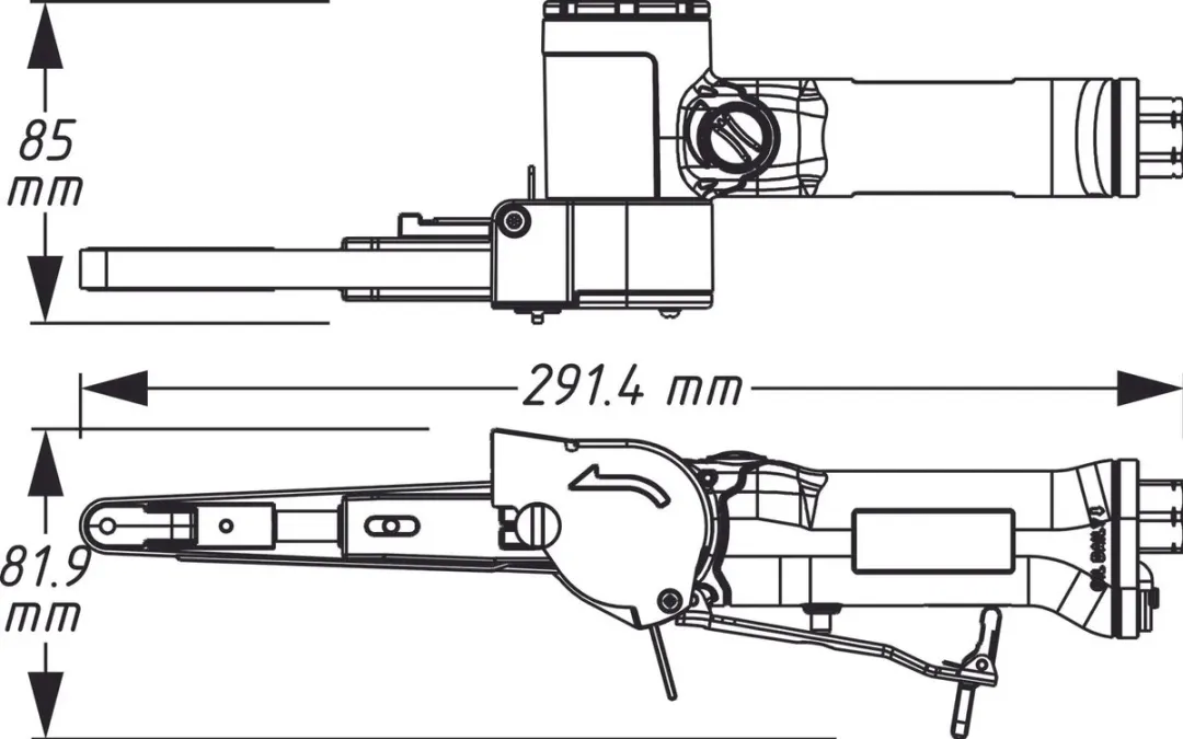 Hazet Bandschuurmachine 9033N-4 - 420W - 19.000 tpm
