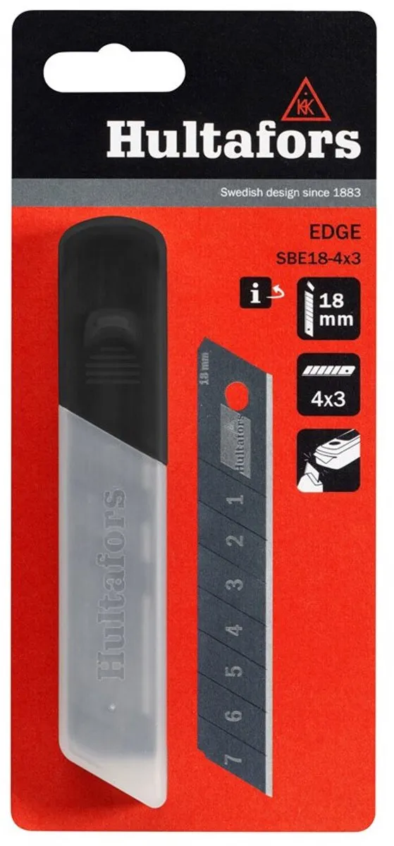 Hultafors Reserve Afbreekmes SBE18-4X3 - 12 Stuks