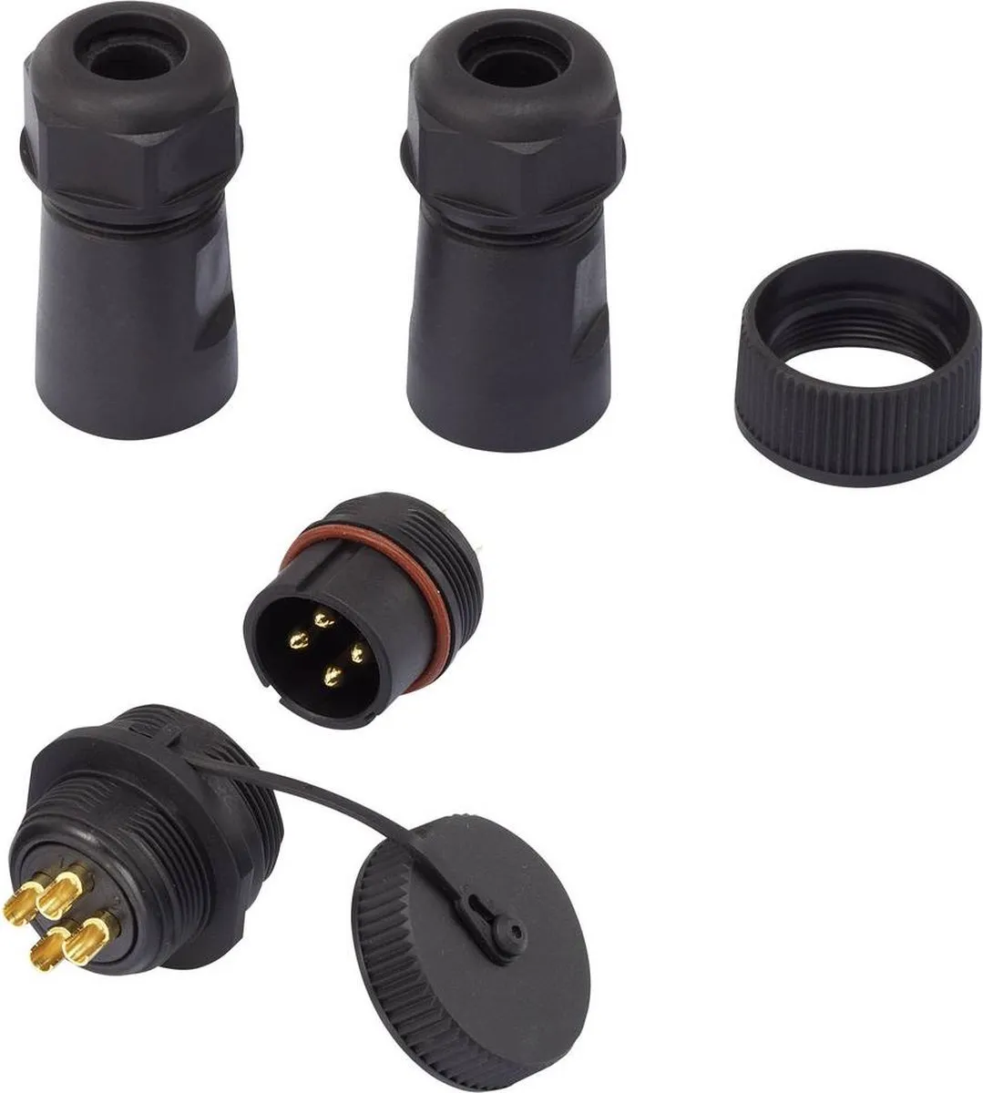 Tru Components 1094581 Ronde Connector Adapter - 4 Polig