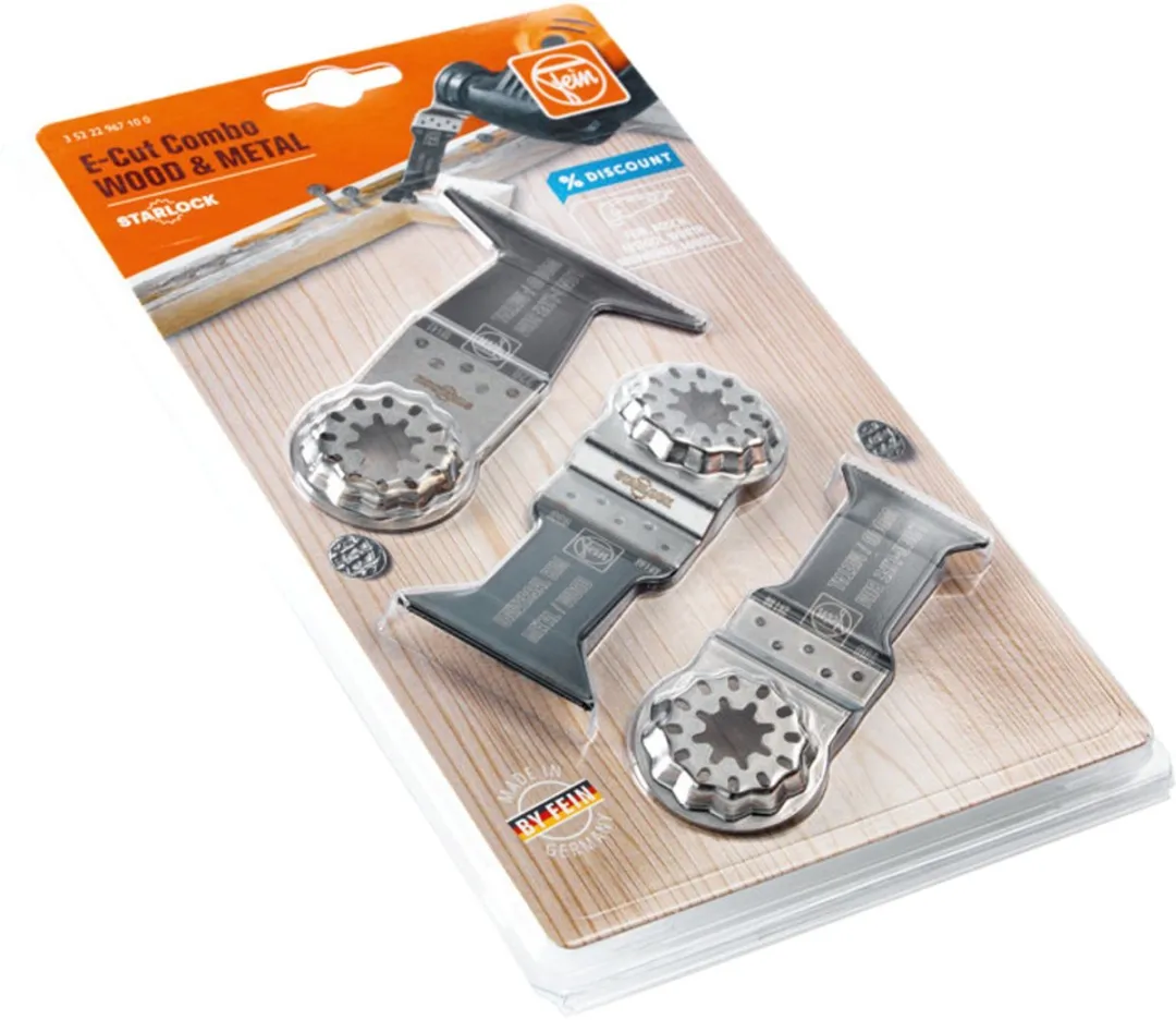 Fein E-Cut Combo Starlock WOOD & METAL Zaagbladenset 35222967100 - 3 Stuks