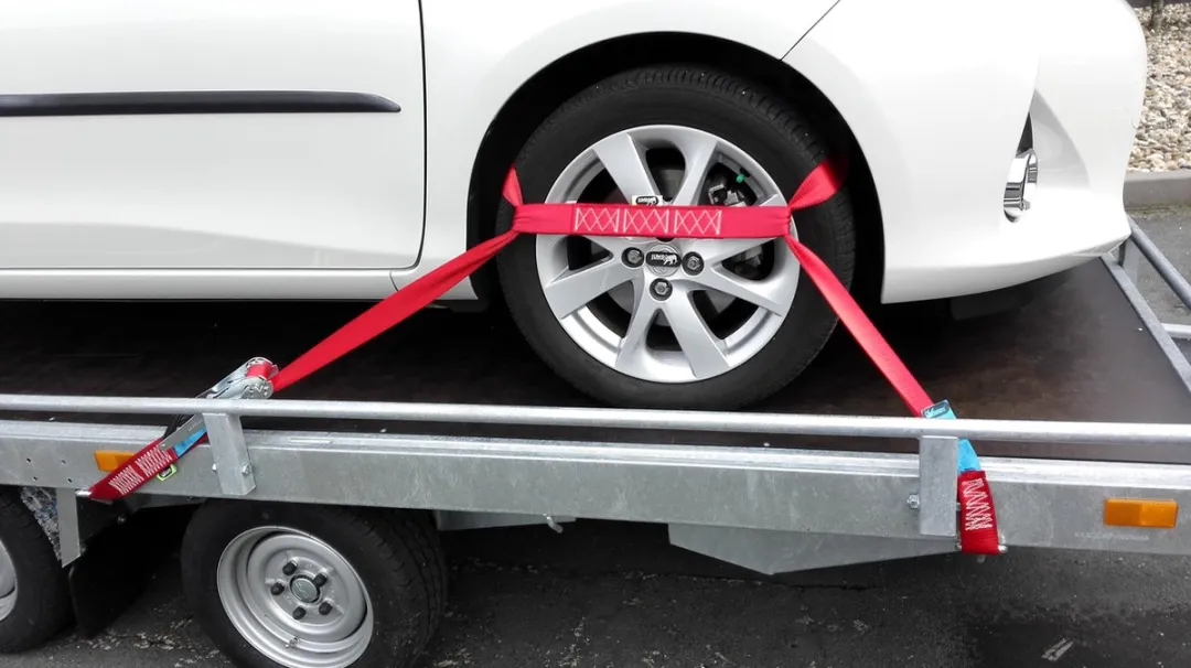 Jumbo Autotransport Spanband 3m Rood - 50mm met J-haak