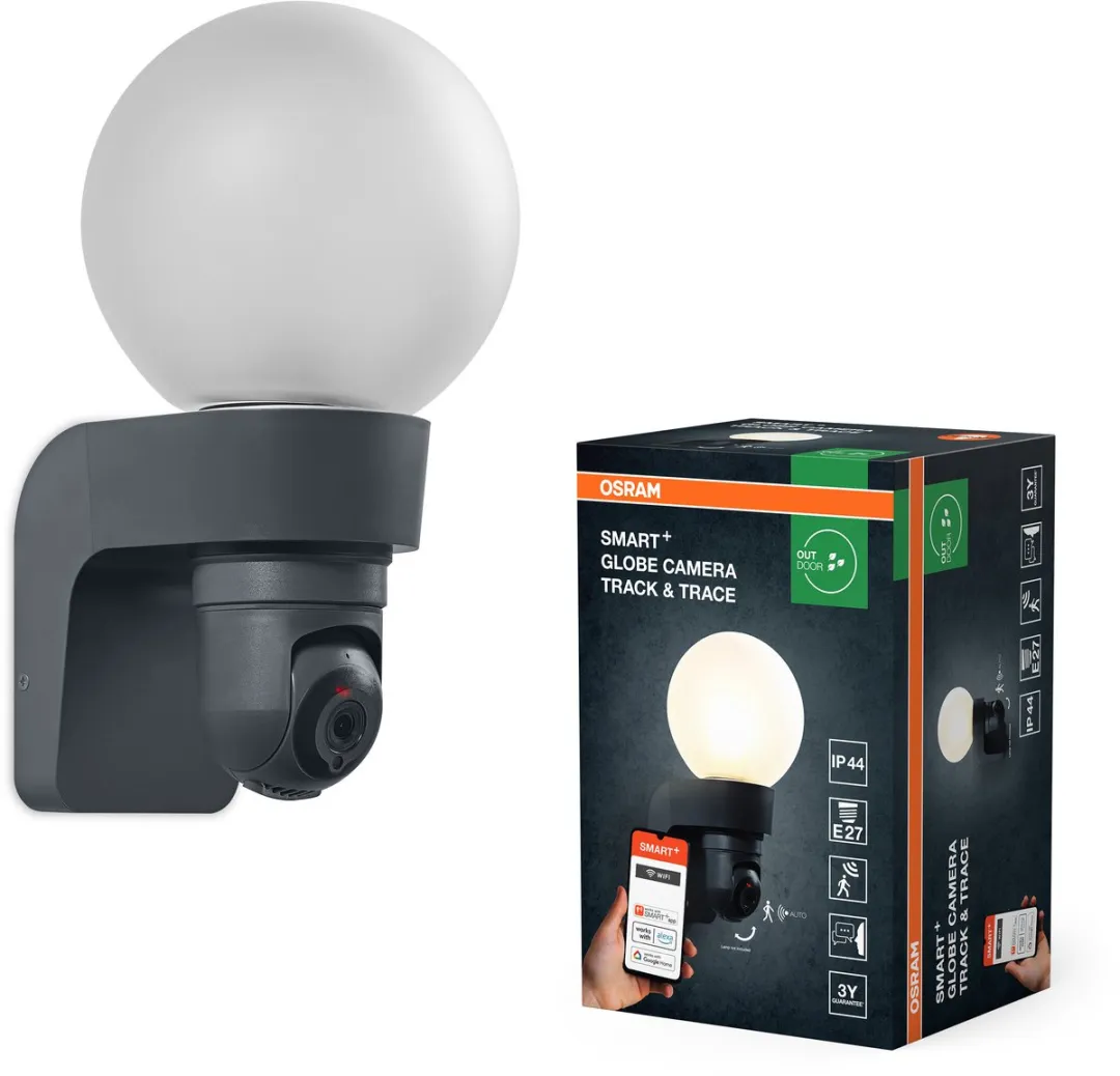 Osram SMART+ AC413560155 Buitenlamp met Camera - Zwart
