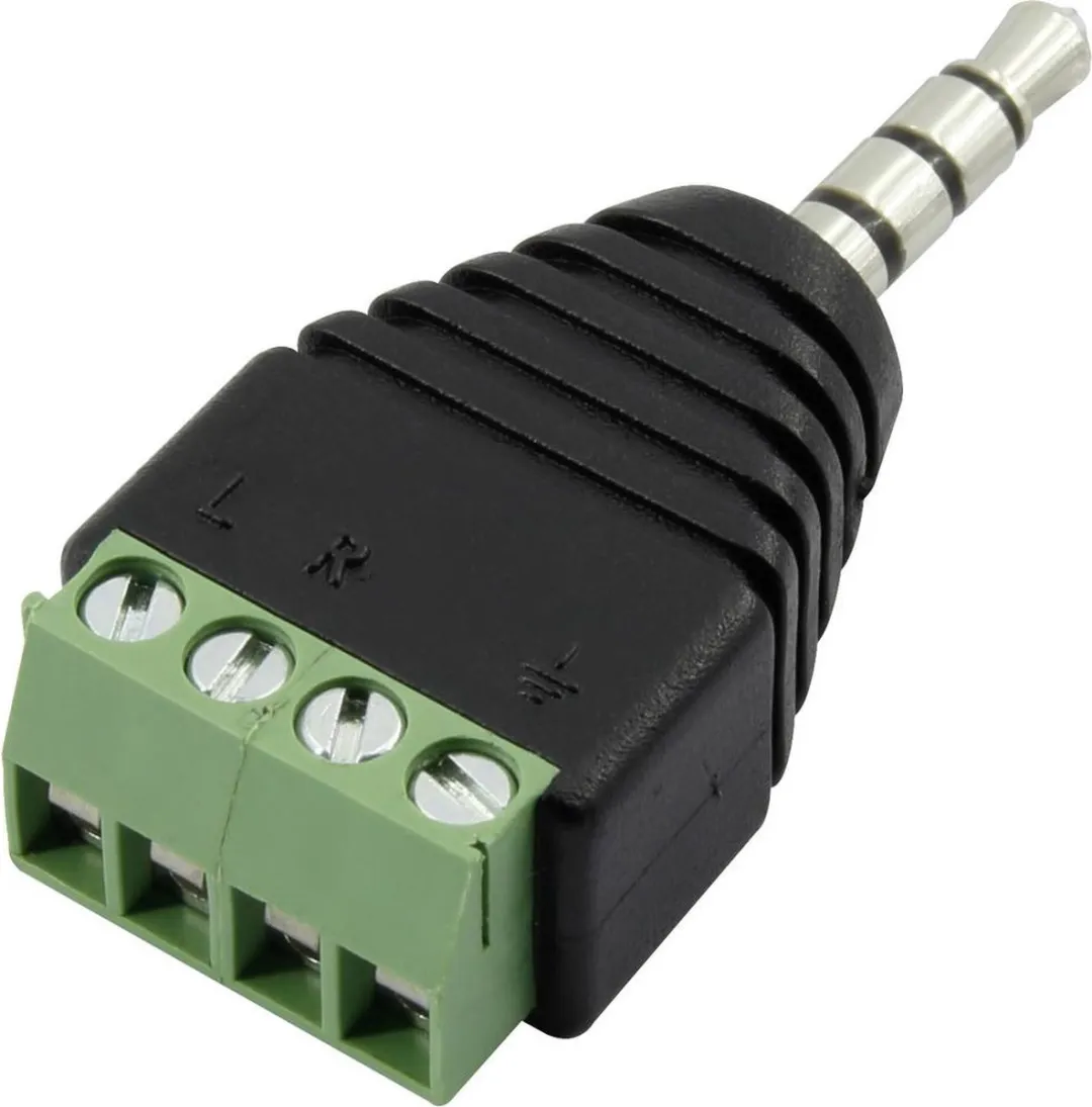 Tru Components Jackplug 3.5mm 4-polig - Zwart