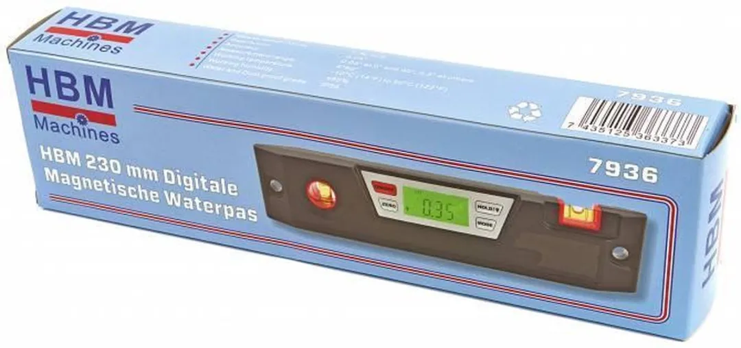 HBM 7936 Digitale Magnetische Waterpas 230mm - Zwart