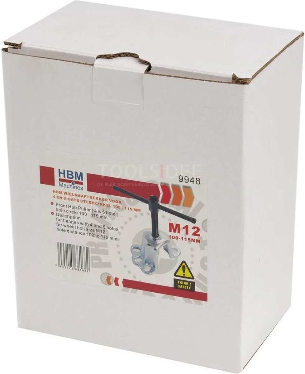 HBM Wielnaaftrekker 100-115mm - 4/5 Gats - afbeelding 6 van 6