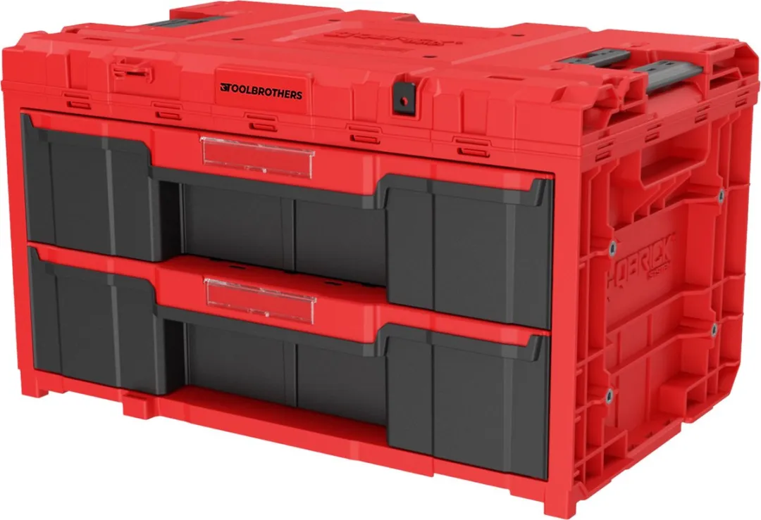 Toolbrothers RHINO XXL Drawer 2 ULTRA Ladekoffer 29L - Rood/Zwart - afbeelding 4 van 5